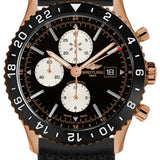 Breitling Chronoliner Watch - 46mm Red Gold Case - Black Dial - Black Aero Classic Rubber Strap - R2431212/BE83-aero-classic-rubber-black-deployant