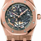 Audemars Piguet Royal Oak Openworked Selfwinding 39mm Black Skeleton Rose Gold Strap| 15305OR.OO.D088CR.01