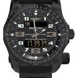 Breitling Emergency Night Mission Watch - 51mm Black Titanium Case - Volcano Black Dial - Black Diver Pro III Strap - V7632522/BC46/156S/V20DSA.4