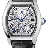 Cartier Tortue Perpetual Calendar Watch - 45.6 mm White Gold Case - Black Alligator Strap - W1580048