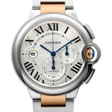 Cartier Ballon Bleu Chronograph Watch - Extra large Steel Case - Steel And Pink Gold Bracelet - W6920063