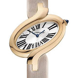 Cartier Delices de Cartier Watch - Small Pink Gold Case - Silvered Dial - Fabric Strap - W8100009