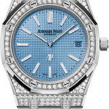 Audemars Piguet Royal Oak 39mm Extra-Thin White Gold/Diamond Light Blue Dial - 15202BC.ZZ.1241BC.02