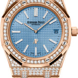 Audemars Piguet Royal Oak 39mm Extra-Thin Rose Gold Light Blue Diamond - 15202OR.ZZ.1241OR.01