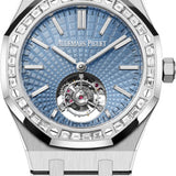 Audemars Piguet Royal Oak 41mm Flying Tourbillon Platinum Light Blue Dial - 26535PT.ZZ.1220PT.01