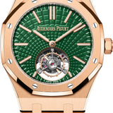 Audemars Piguet Royal Oak 41mm Selfwinding Flying Tourbillon Rose Gold Green Dial - 26533OR.OO.1220OR.01