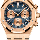 Audemars Piguet Royal Oak 41mm Selfwinding Chronograph Rose Gold Blue Dial Bracelet - 26239OR.OO.1220OR.01