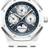 Audemars Piguet Royal Oak 41mm Perpetual Calendar White Ceramic Blue Dial - 26579CB.OO.1225CB.01