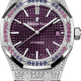 Audemars Piguet Royal Oak White Gold 37mm Purple Dial Diamond Bezel 15452BC.ZY.D600CR.01