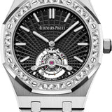 Audemars Piguet Royal Oak Toubillion 41mm Extra-Thin White Gold Black Dial Diamond Bezel - 26521BC.ZZ.1220BC.01