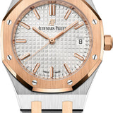 Audemars Piguet Royal Oak 34mm Stainless Steel Rose Gold Bezel Silver Dial - 77350SR.OO.1261SR.01