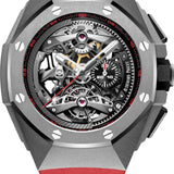 Audemars Piguet Royal Oak Concept Tourbillon 44 mm Chronograph Openworked Selfwinding Titanium Black Red Rubber - 26587TI.OO.D067CA.01