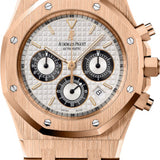 Audemars Piguet Royal Oak 39mm Chronograph Rose Gold White Index/Black Subdial & Bracelet - 25960OR.OO.1185OR.02