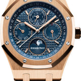 Audemars Piguet Royal Oak Perpetual 41mm Calendar Rose Gold Blue Dial - 26574OR.OO.1220OR.02