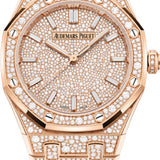 Audemars Piguet Royal Oak 34mm Self Winding Pink Rose Gold Diamond Dial - 77452OR.ZZ.1365OR.01