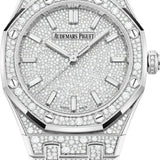 Audemars Piguet Royal Oak 34mm Self Winding White Gold Diamond Dial - 77452BC.ZZ.1365BC.01