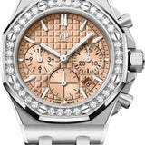 Audemars Piguet Royal Oak Offshore 37 mm Chronograph Stainless Steel Diamond Bezel Salmon Dial - 26231ST.ZZ.A178CA.01