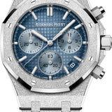 Audemars Piguet Royal Oak 41mm  Chronograph Frosted White Gold Blue Dial - 26240BC.GG.1324BC.02