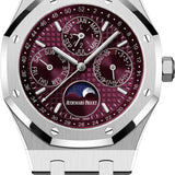 Audemars Piguet Royal Oak 41 mm Perpetual Calendar "Qatar" White Gold Purple-Burgundy Dial - 26574BC.OO.1220BC.01