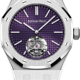 Audemars Piguet Royal Oak 37mm Flying Tourbillion Extra-Thin  "50th Anniversary" Stainless Steel Plum Dial - 26660ST.OO.1356ST.01