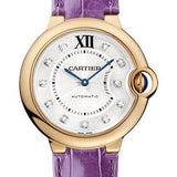 Cartier Ballon Bleu de Cartier Watch - Medium Pink Gold Case - Diamond Dial - Alligator Strap - WE902028