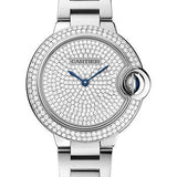 Cartier Ballon Bleu de Cartier Watch - 33 mm White Gold Diamond Case - Diamond Paved Dial - WE902048