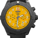 Breitling Avenger Hurricane Watch - 50mm Breitlight Case - Cobra Yellow Dial - Anthracite Black Military Rubber Strap - XB0170E4/I533-military-rubber-anthracite-black-folding